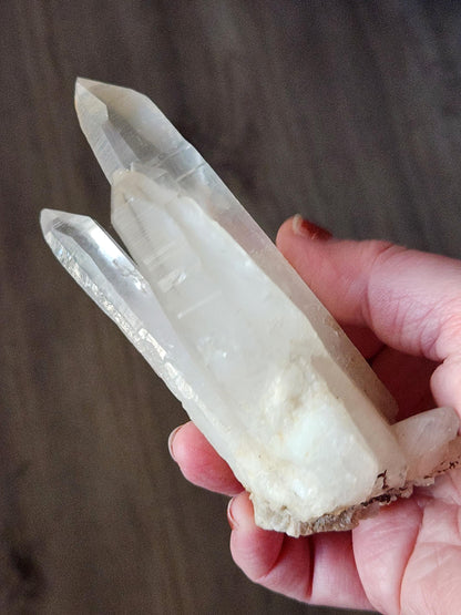 Clear Quartz Crystal Cluster, Large from Madagascar, Light Peach Tone