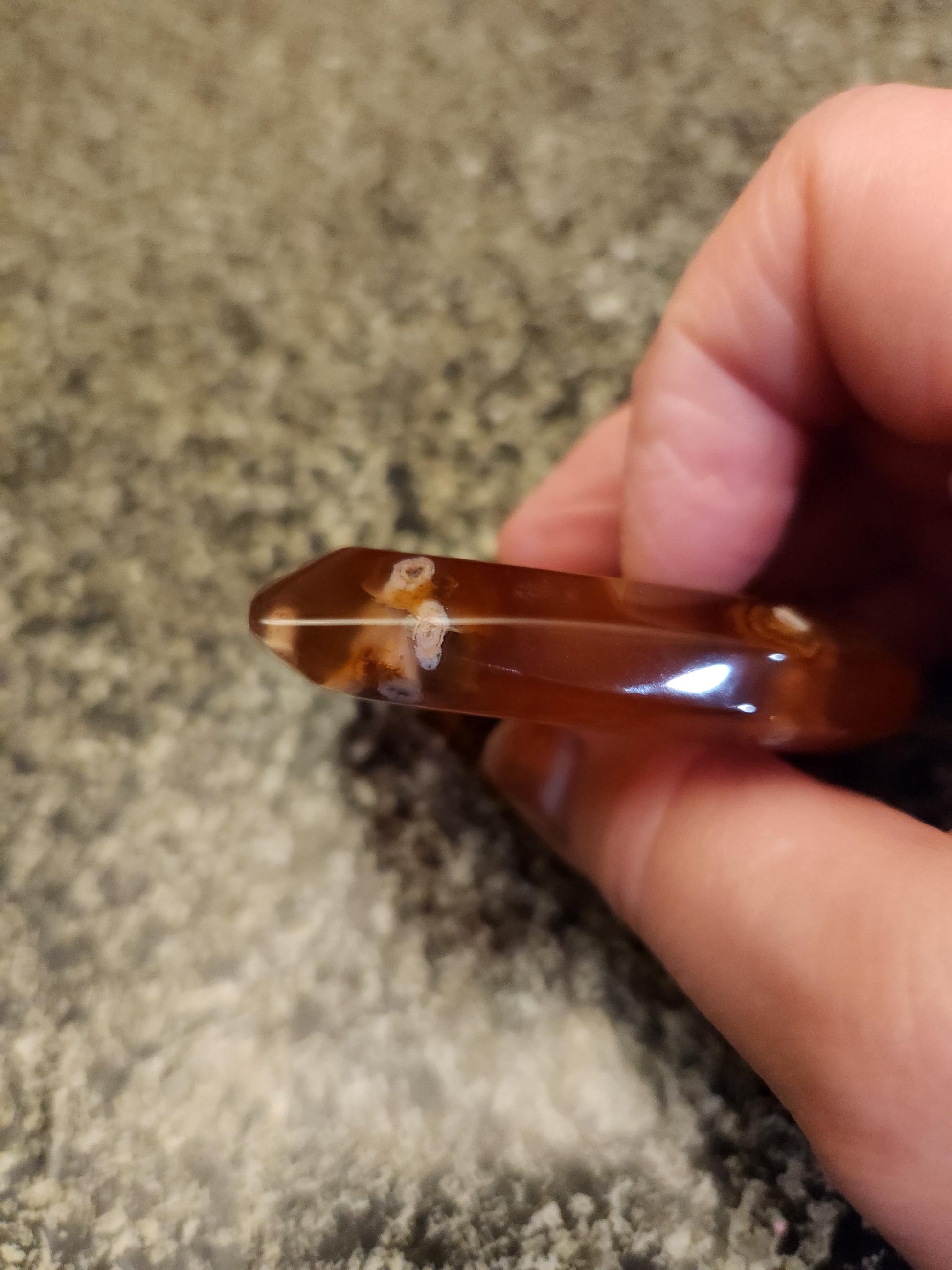 Carnelian Agate Heart with Druzy Center Natural Crystal