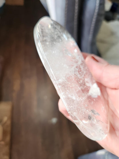 Clear Quartz Crystal Freeform Pillow, Extra Large Cab