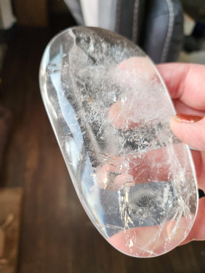 Clear Quartz Crystal Freeform Pillow, Extra Large Cab