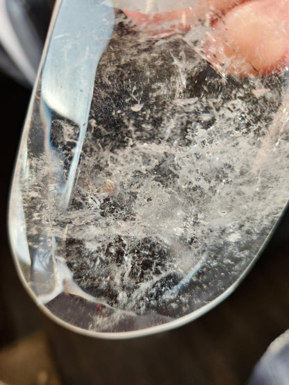 Clear Quartz Crystal Freeform Pillow, Extra Large Cab