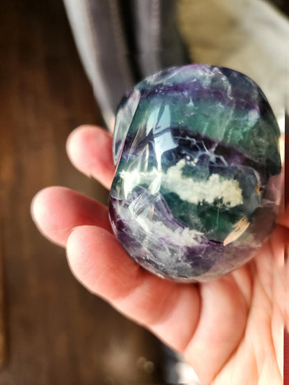 AAA Green & Purple Fluorite Crystal Skull