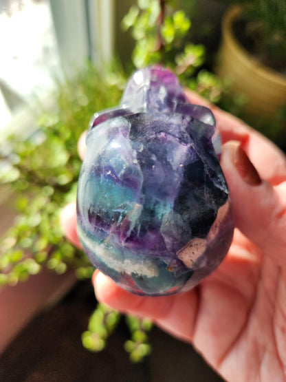 AAA Green & Purple Fluorite Crystal Skull