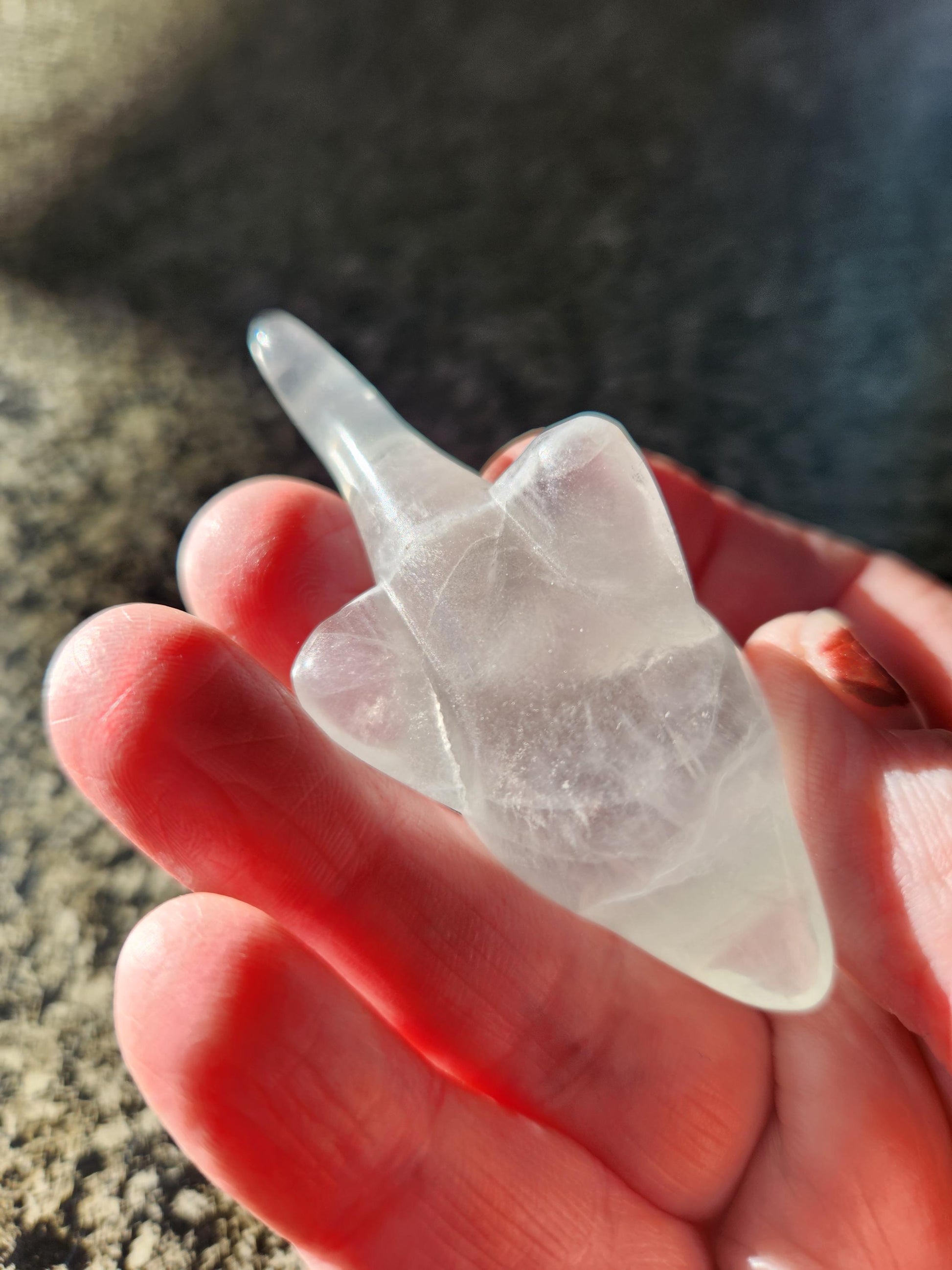 Mini Light Green Fluorite Dolphin Crystal Carving - High Polish