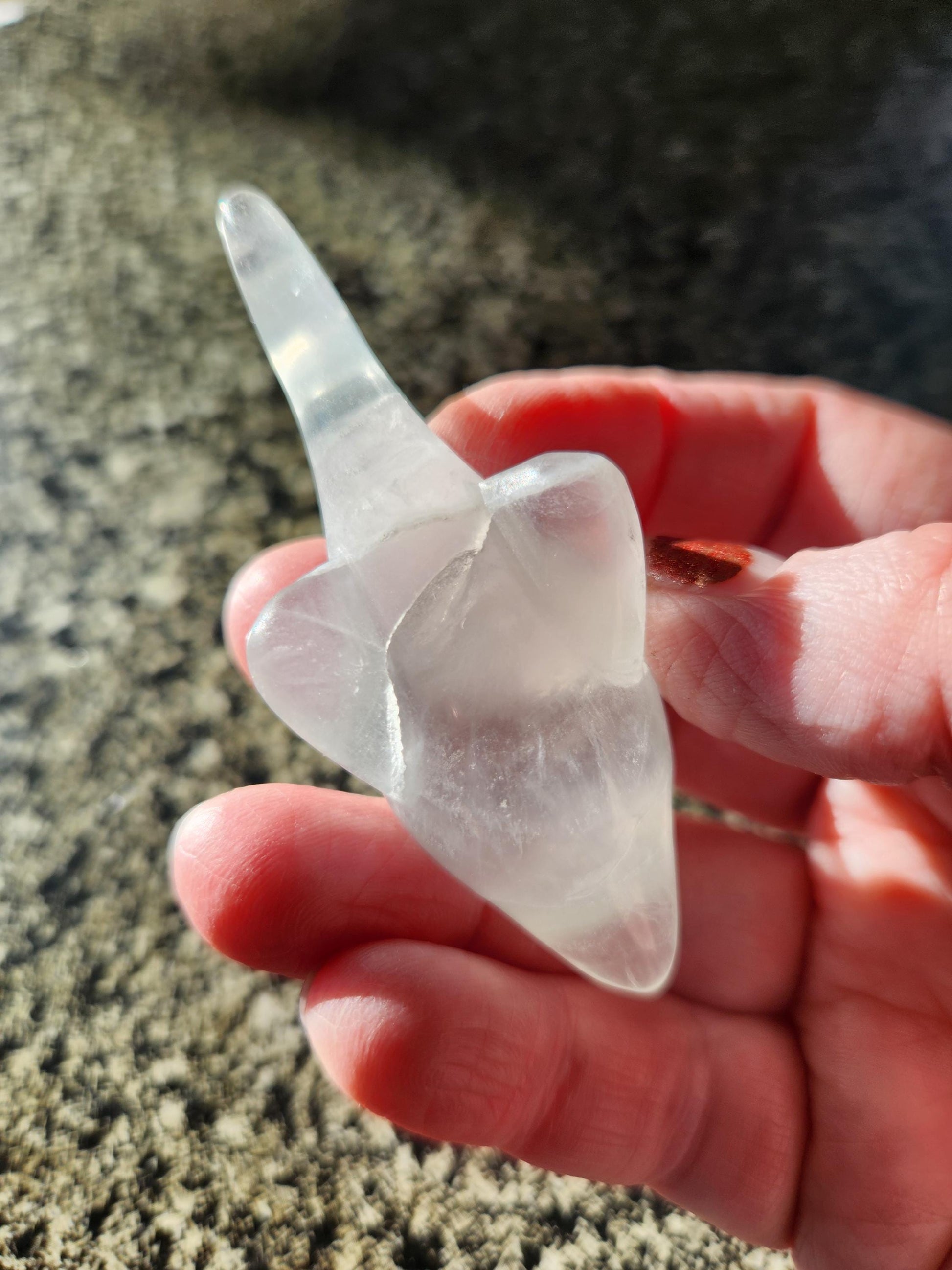 Mini Light Green Fluorite Dolphin Crystal Carving - High Polish