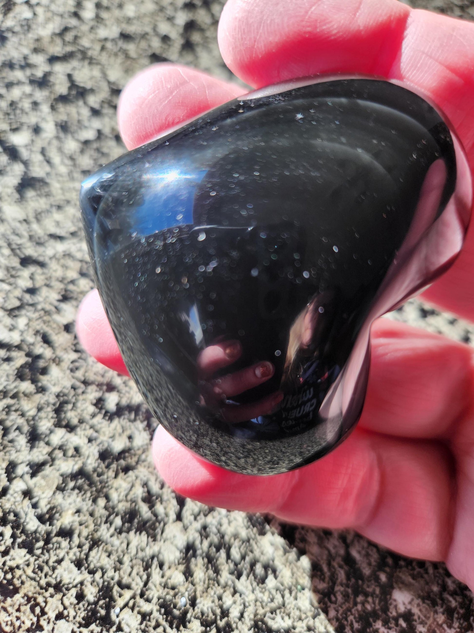 Rainbow Obsidian Crystal Thick Heart