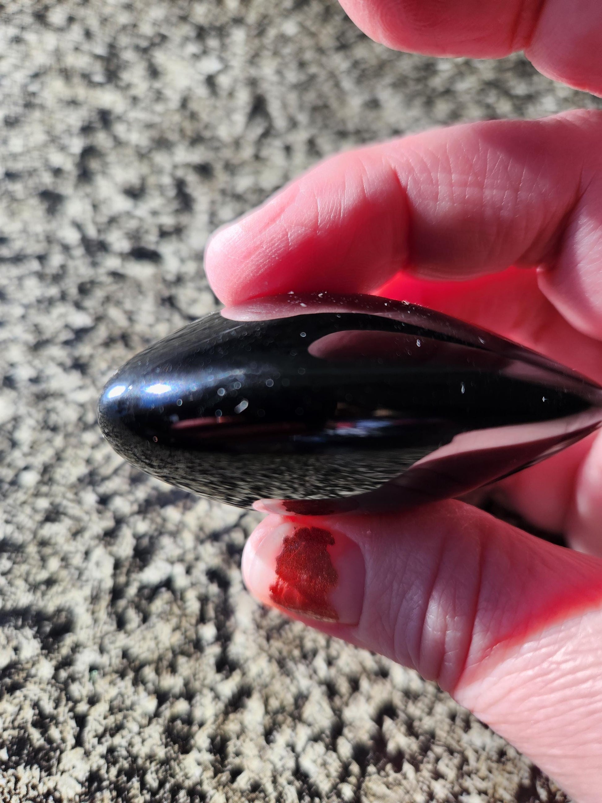Rainbow Obsidian Crystal Thick Heart