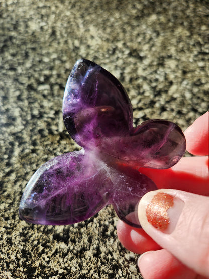 Purple Amethyst Butterfly, Self Standing