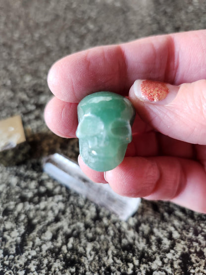 Abundance Crystal Bundle: Pyrite Cube, Moroccan Citrine, Green Aventurine Skull, Raw Clear Quartz Point