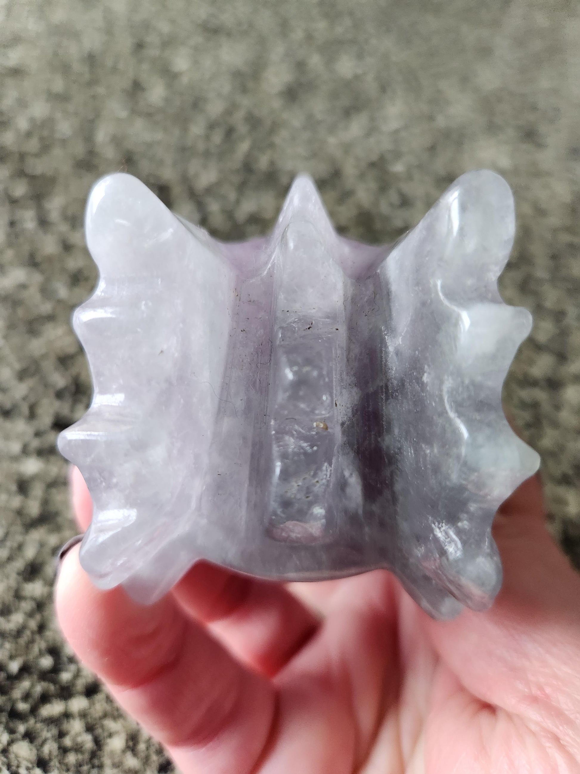 Natural Purple and Green Fluorite Crystal Carved Dragon Head, DnD