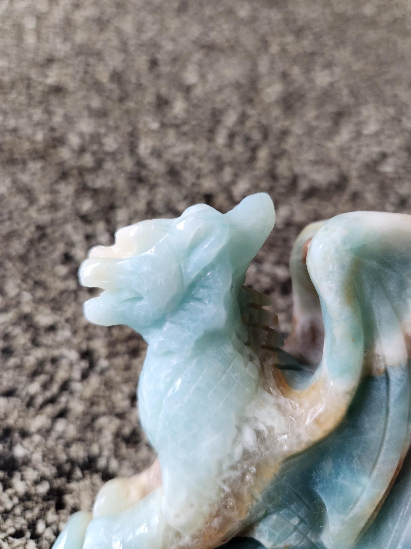 AAA Blue Aragonite Unique Crystal Dragon: Full Body, DnD