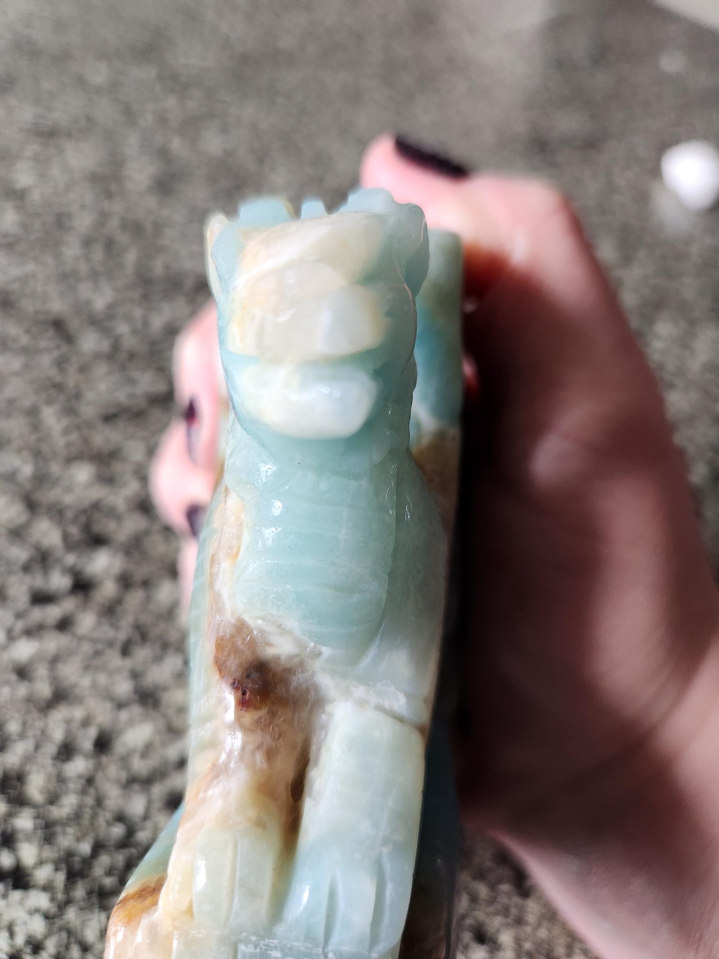 AAA Blue Aragonite Unique Crystal Dragon: Full Body, DnD