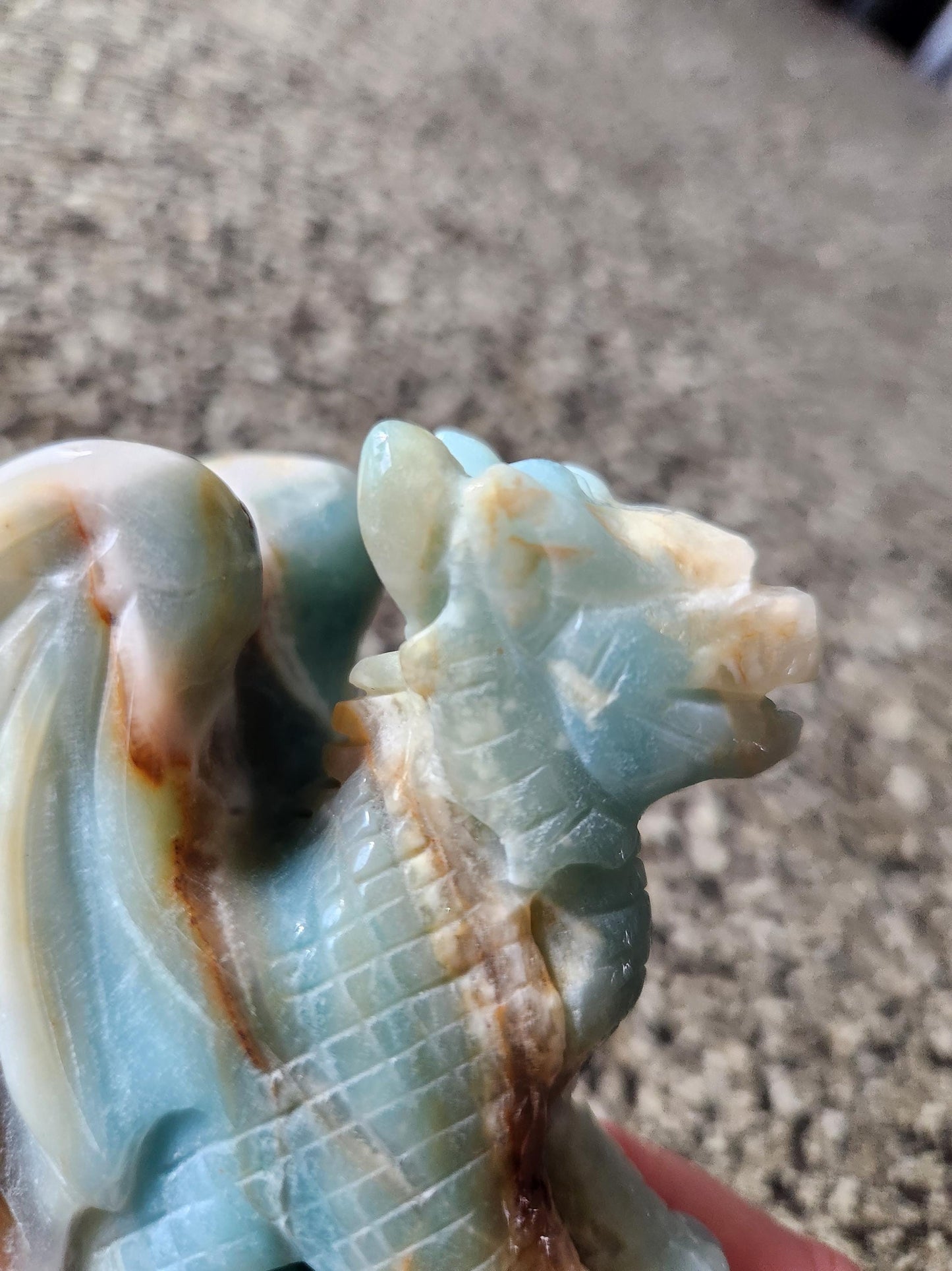 AAA Blue Aragonite Unique Crystal Dragon: Full Body, DnD