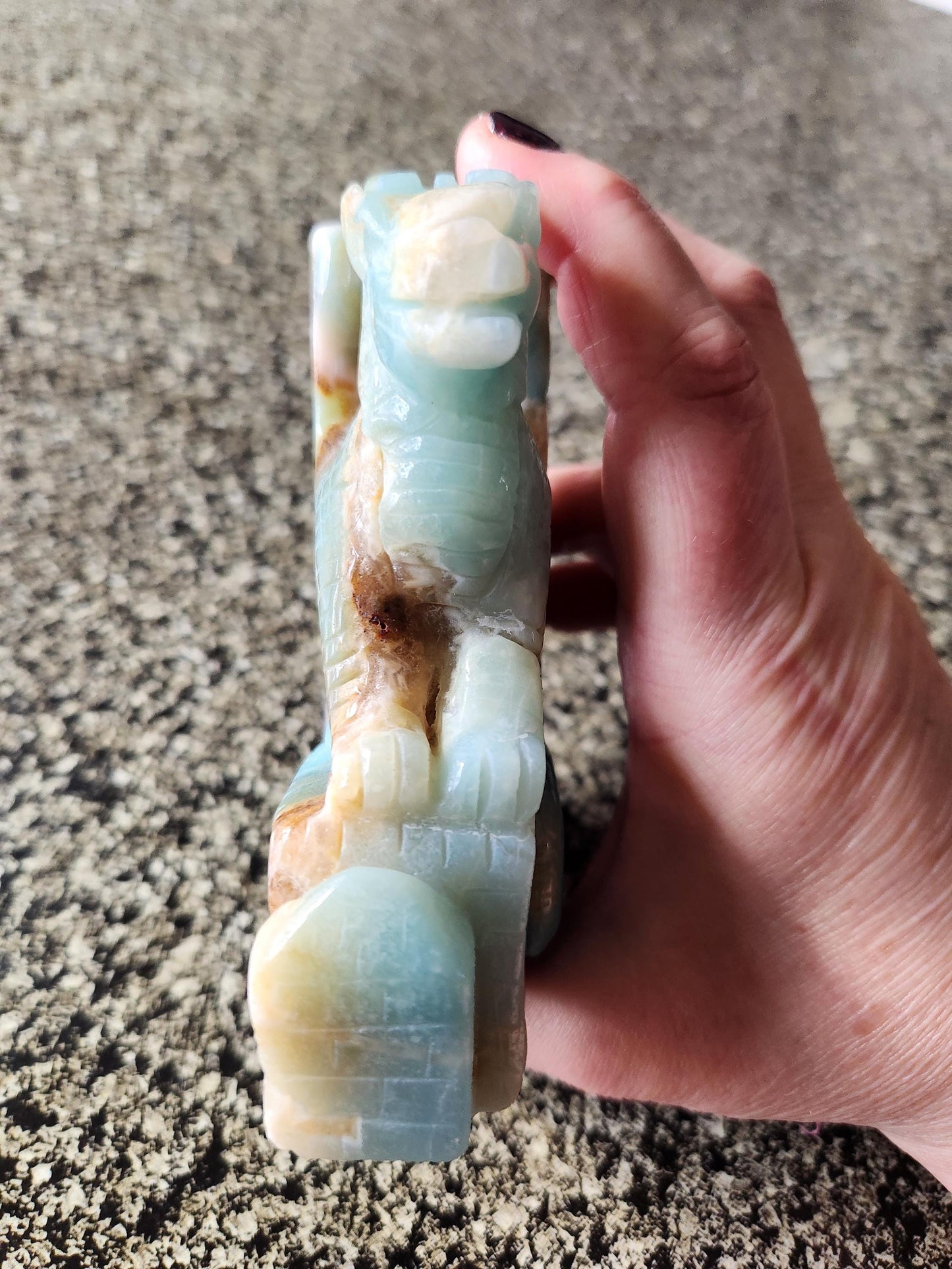 AAA Blue Aragonite Unique Crystal Dragon: Full Body, DnD