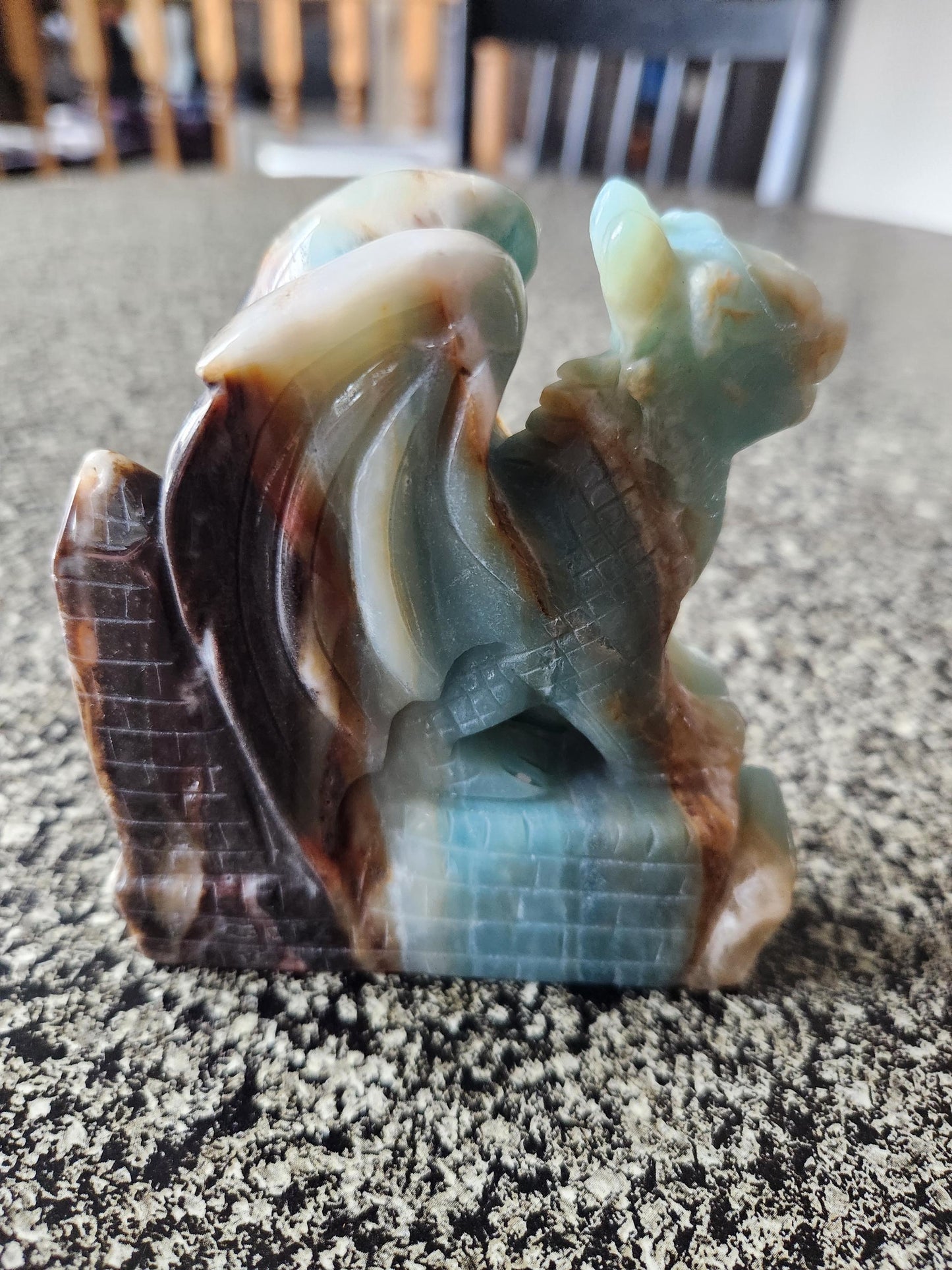 AAA Blue Aragonite Unique Crystal Dragon: Full Body, DnD