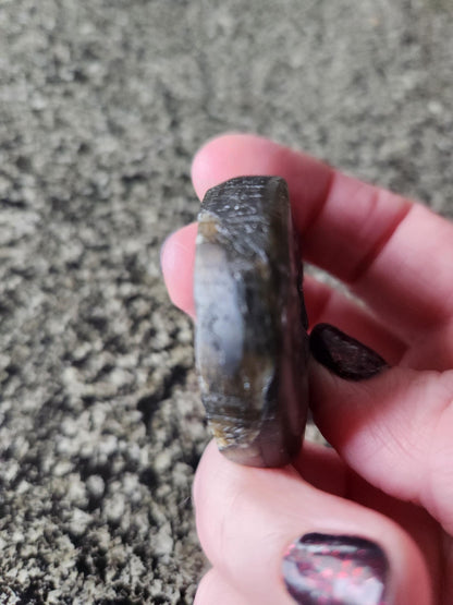Unique Sun Moon Labradorite Coin Crystal Stone with flash and tiger lines
