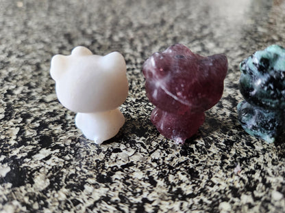 Carved Mini Hello Kitty Crystal Stone: Various Stone, One