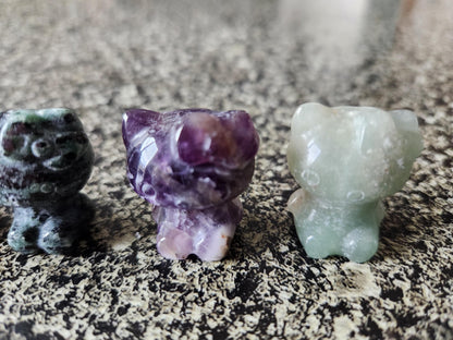 Carved Mini Hello Kitty Crystal Stone: Various Stone, One
