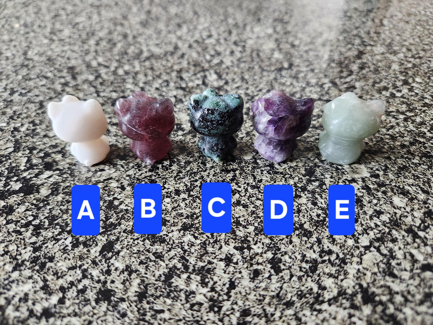 Carved Mini Hello Kitty Crystal Stone: Various Stone, One
