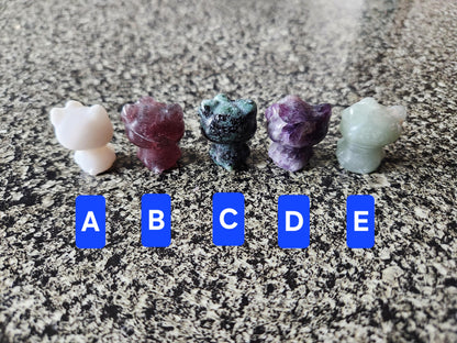 Carved Mini Hello Kitty Crystal Stone: Various Stone, One