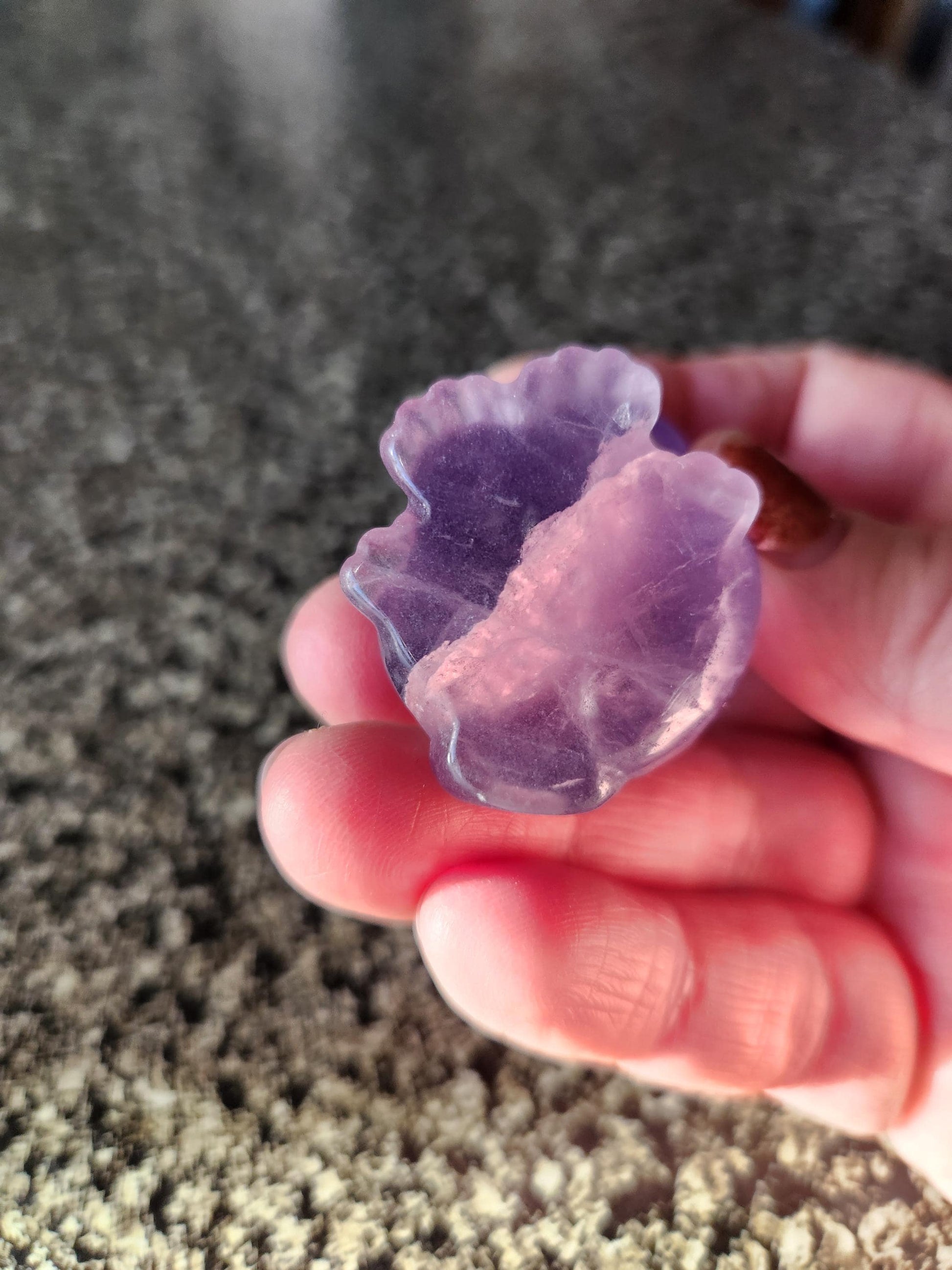 Light Purple Fluorite Carved Sitting Cat