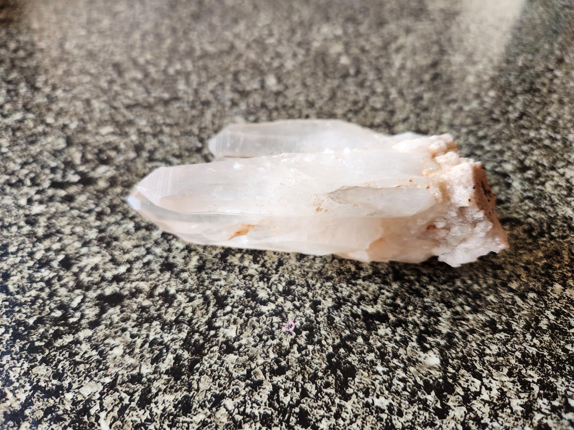 Clear Quartz Crystal Cluster, Large from Madagascar, Light Peach Tone