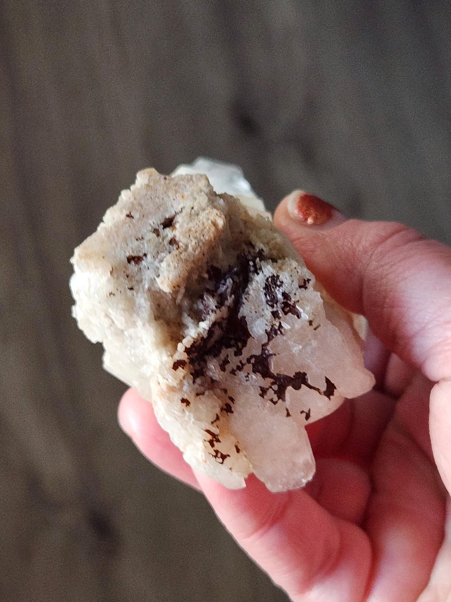 Clear Quartz Crystal Cluster, Large from Madagascar, Light Peach Tone