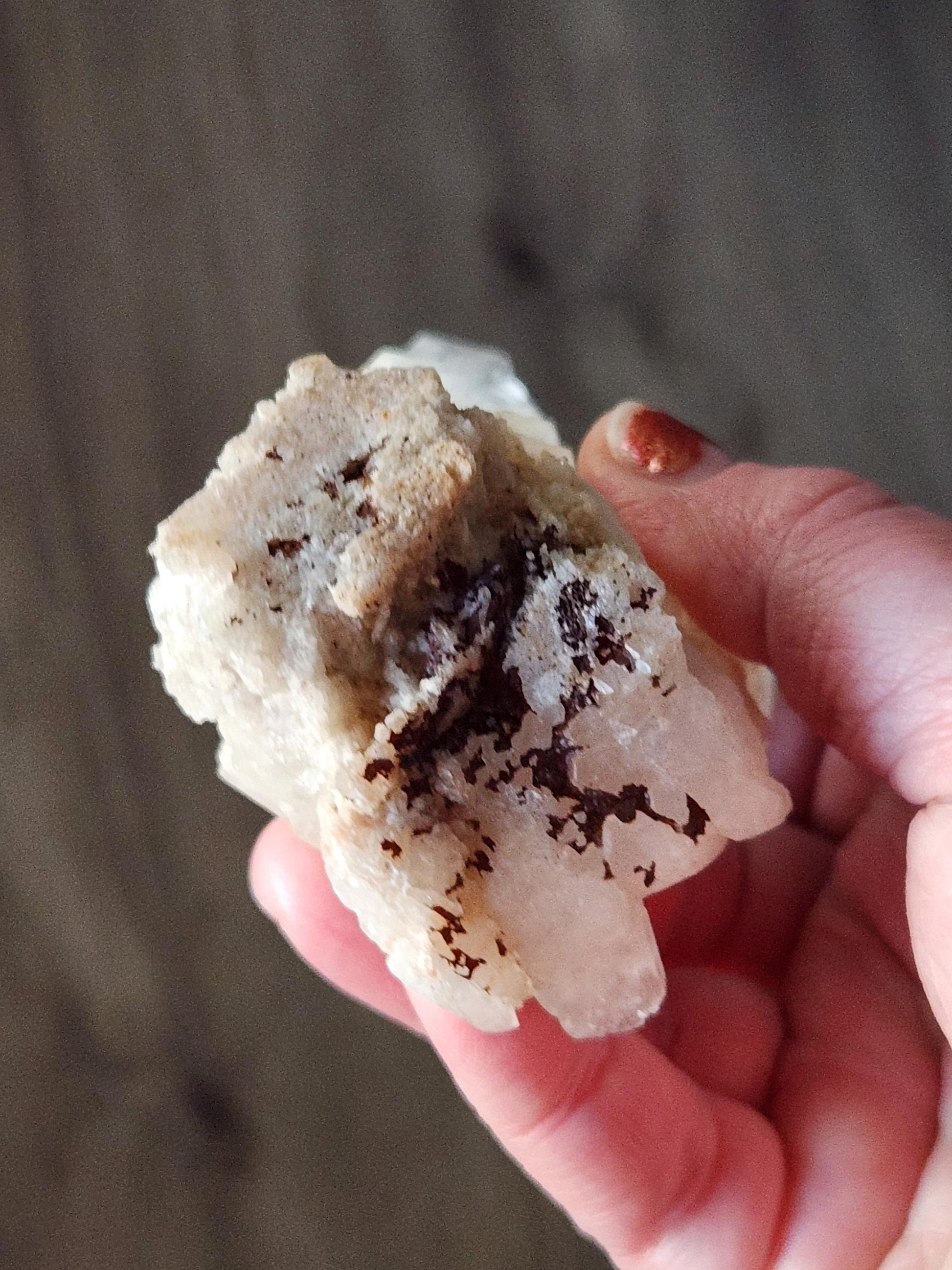 Clear Quartz Crystal Cluster, Large from Madagascar, Light Peach Tone