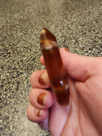 Carnelian Agate Heart with Druzy Center Natural Crystal