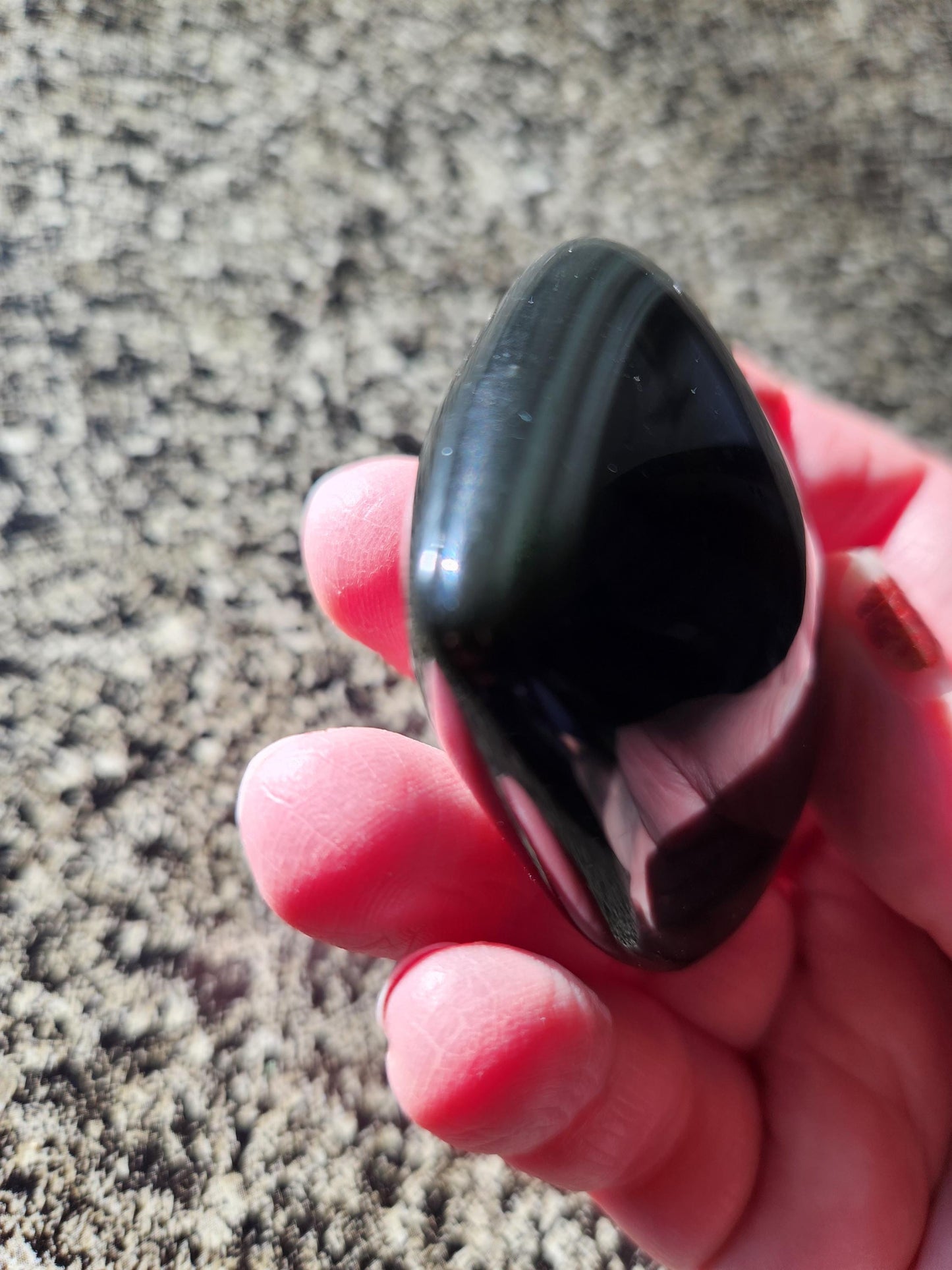Rainbow Obsidian Crystal Thick Heart