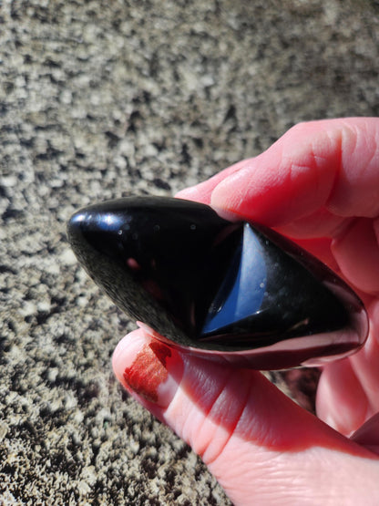 Rainbow Obsidian Crystal Thick Heart