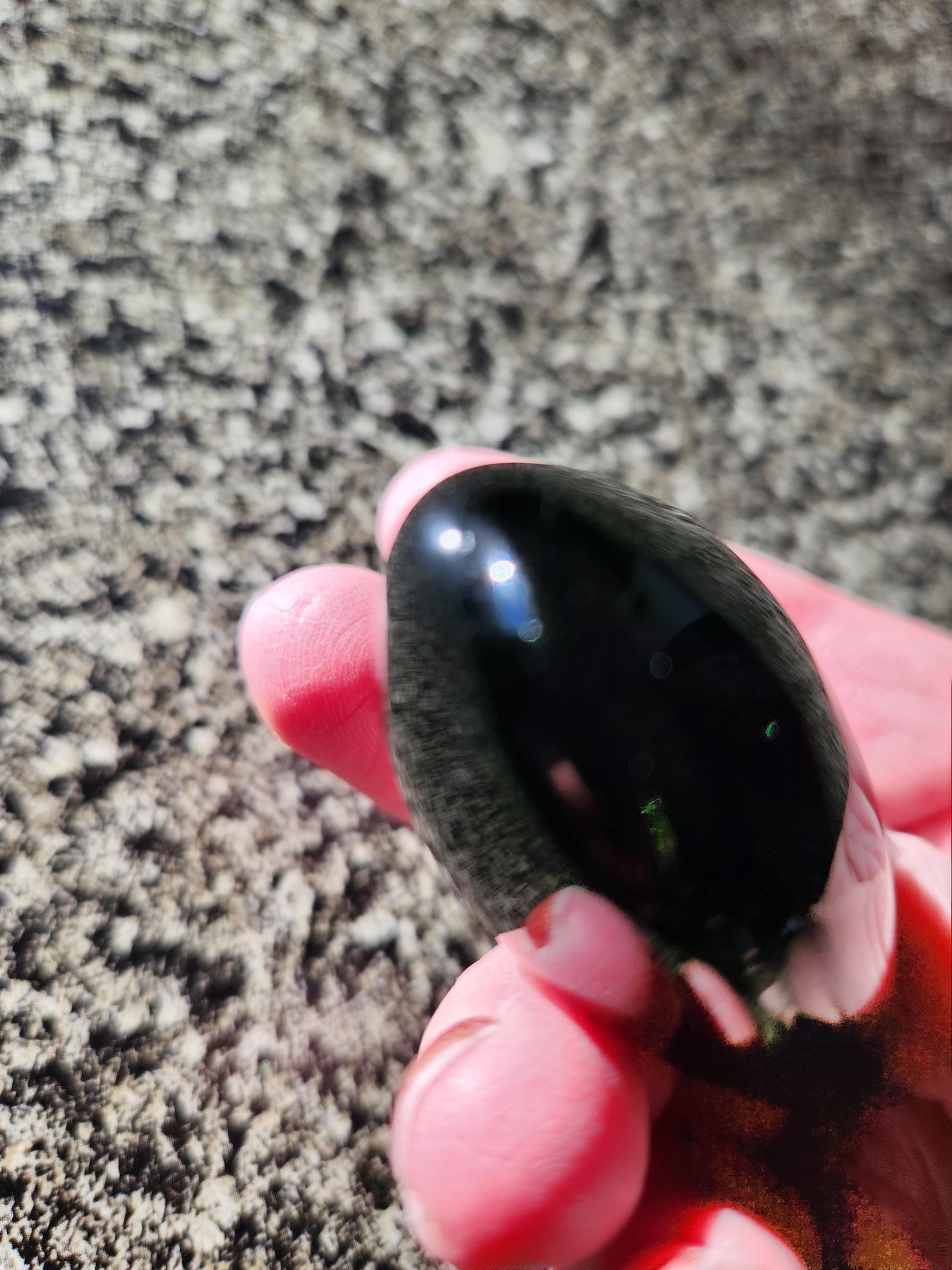 Rainbow Obsidian Crystal Thick Heart