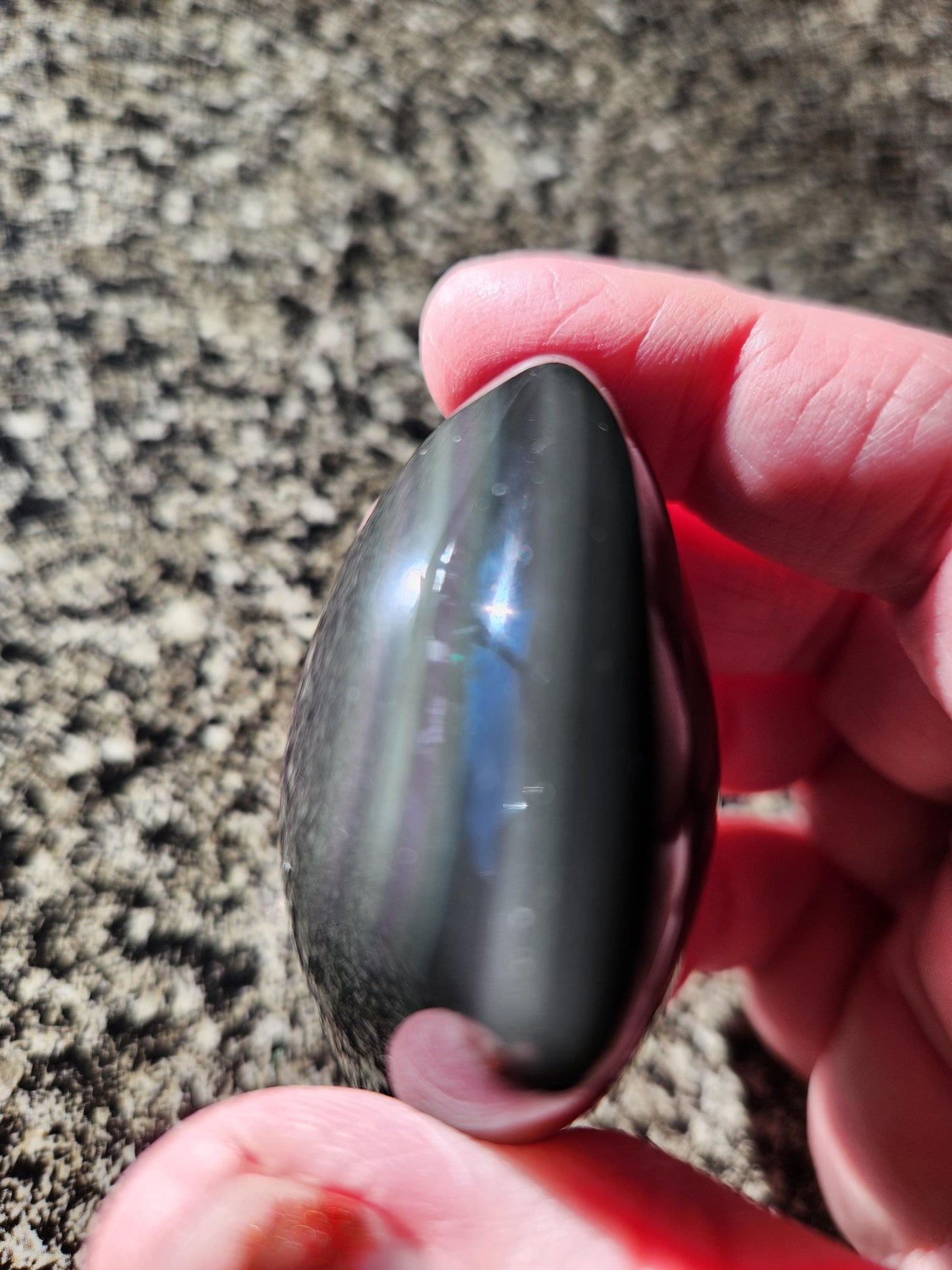 Rainbow Obsidian Crystal Thick Heart