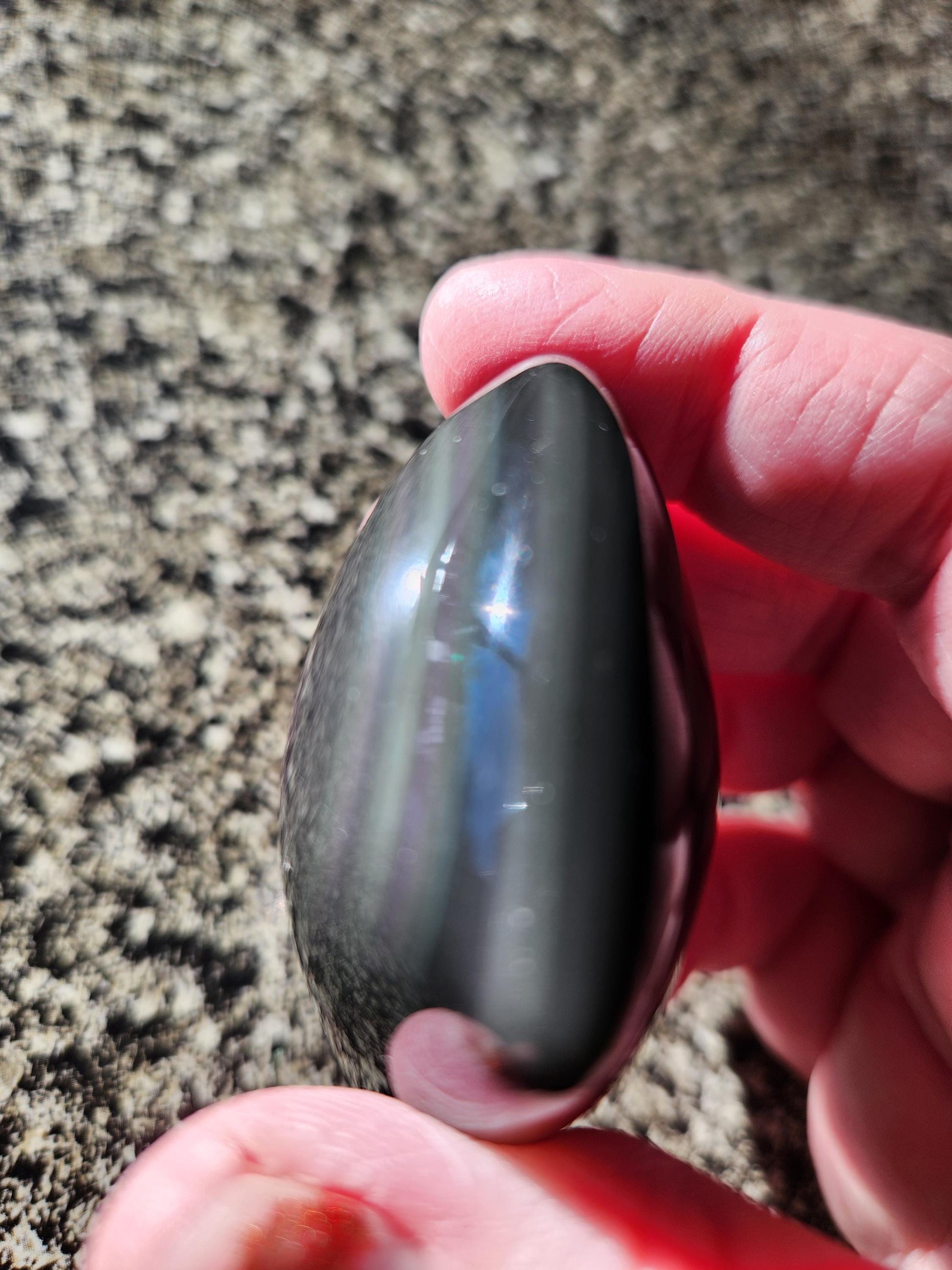 Rainbow Obsidian Crystal Thick Heart