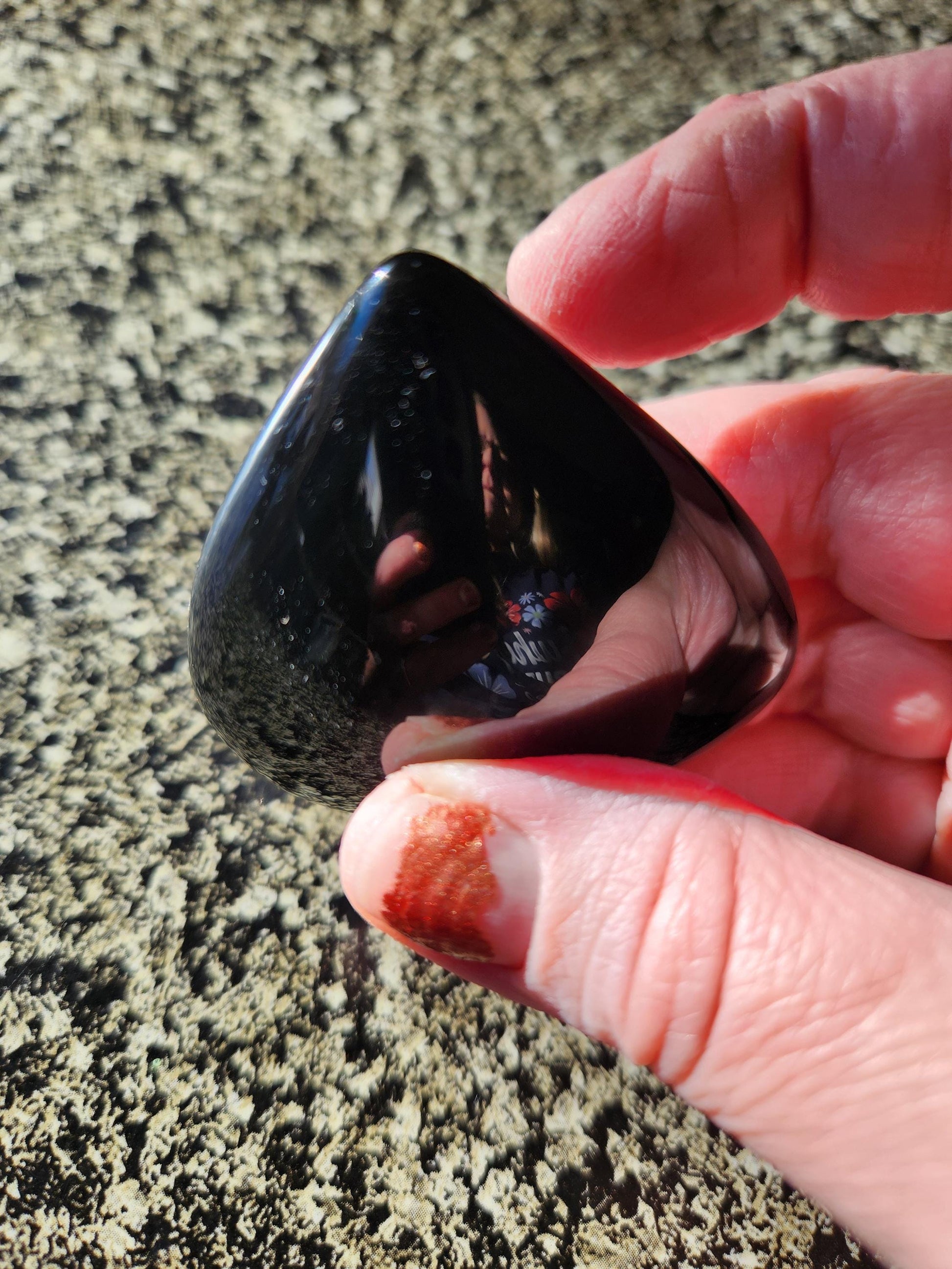 Rainbow Obsidian Crystal Thick Heart