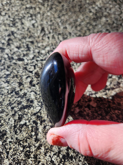 Rainbow Obsidian Crystal Thick Heart