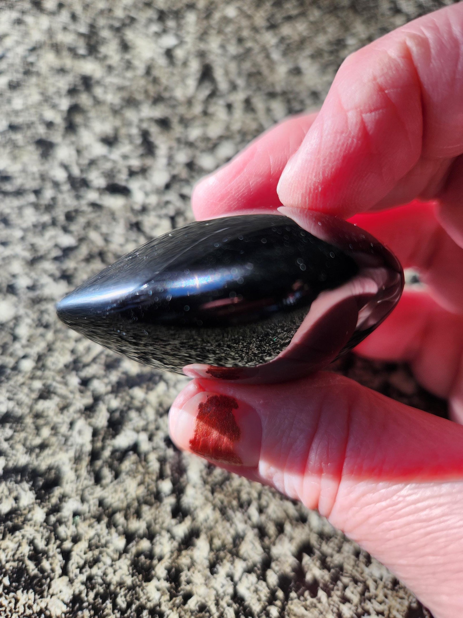 Rainbow Obsidian Crystal Thick Heart