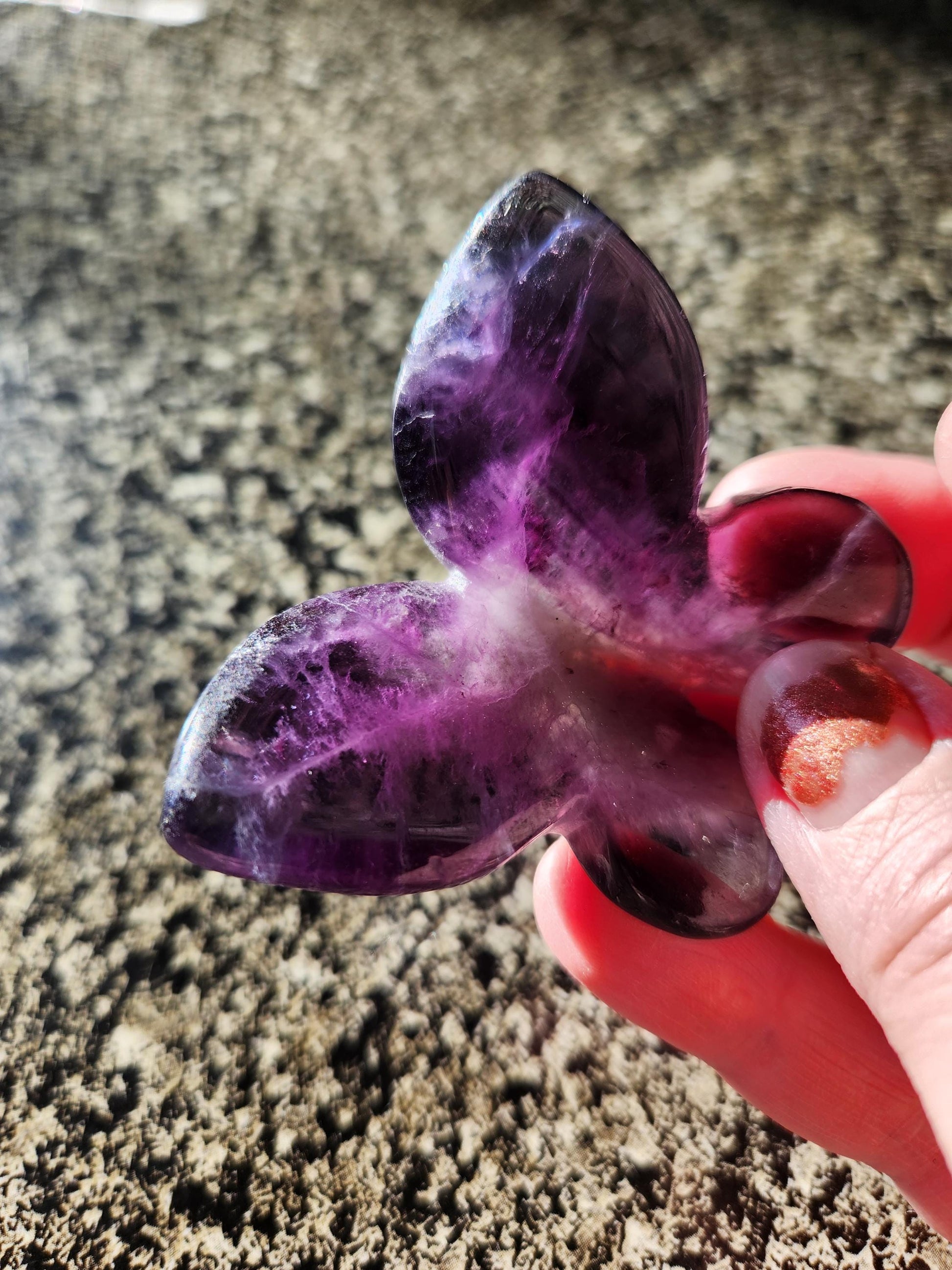 Purple Amethyst Butterfly, Self Standing