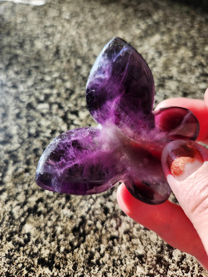 Purple Amethyst Butterfly, Self Standing