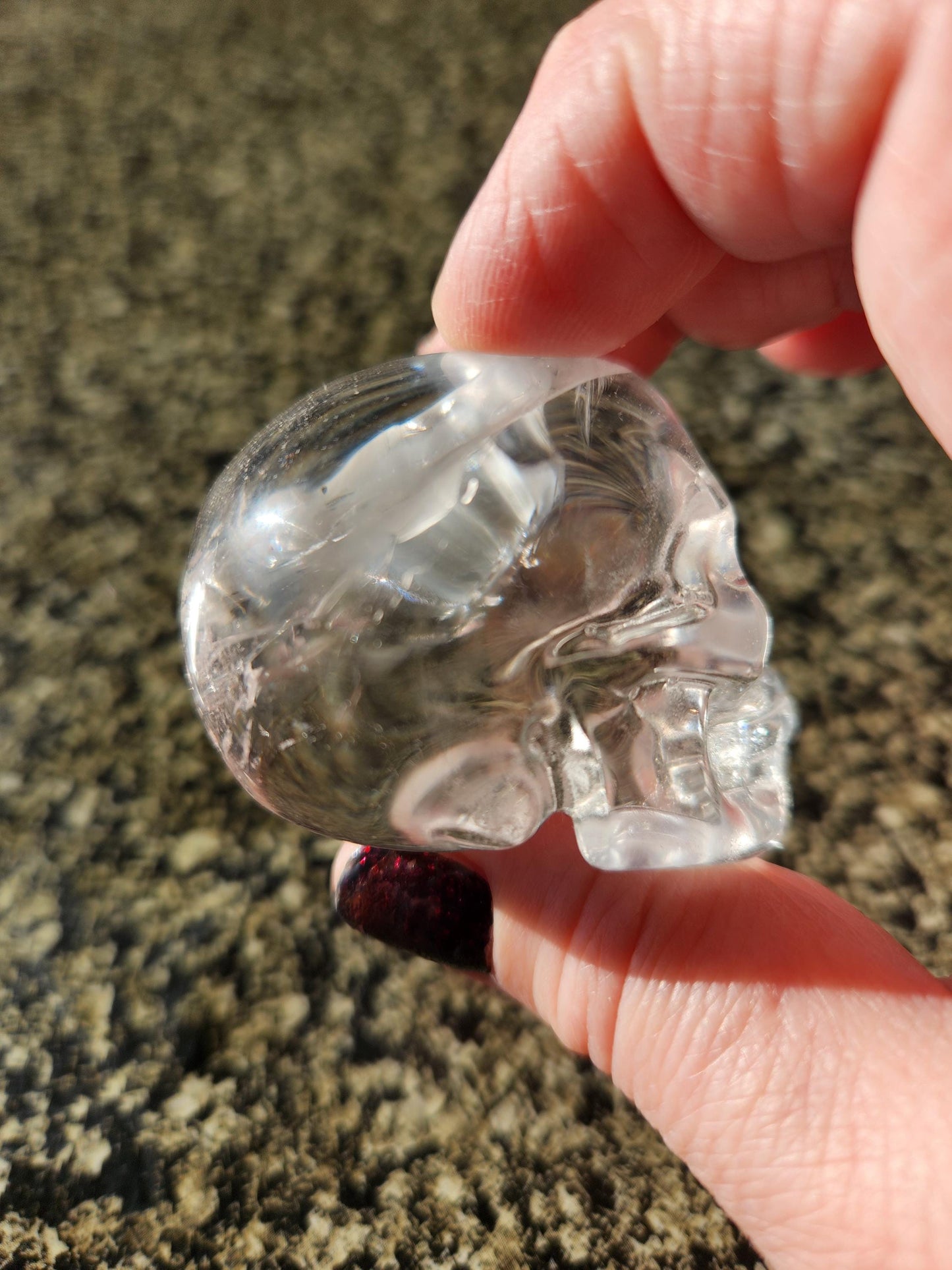 Clear Quartz Crystal Skull, Very Clear