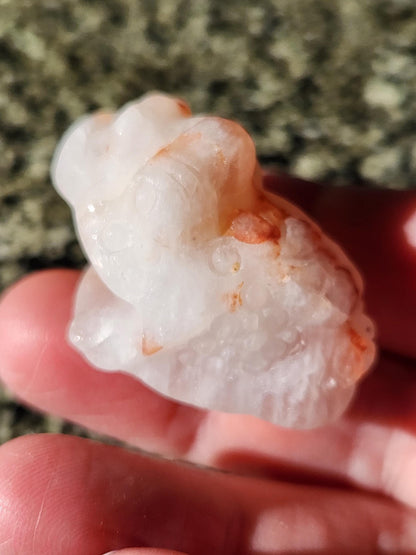 Pocket Sized Fire Quartz Crystal Money Toad All Natural, Extra Small