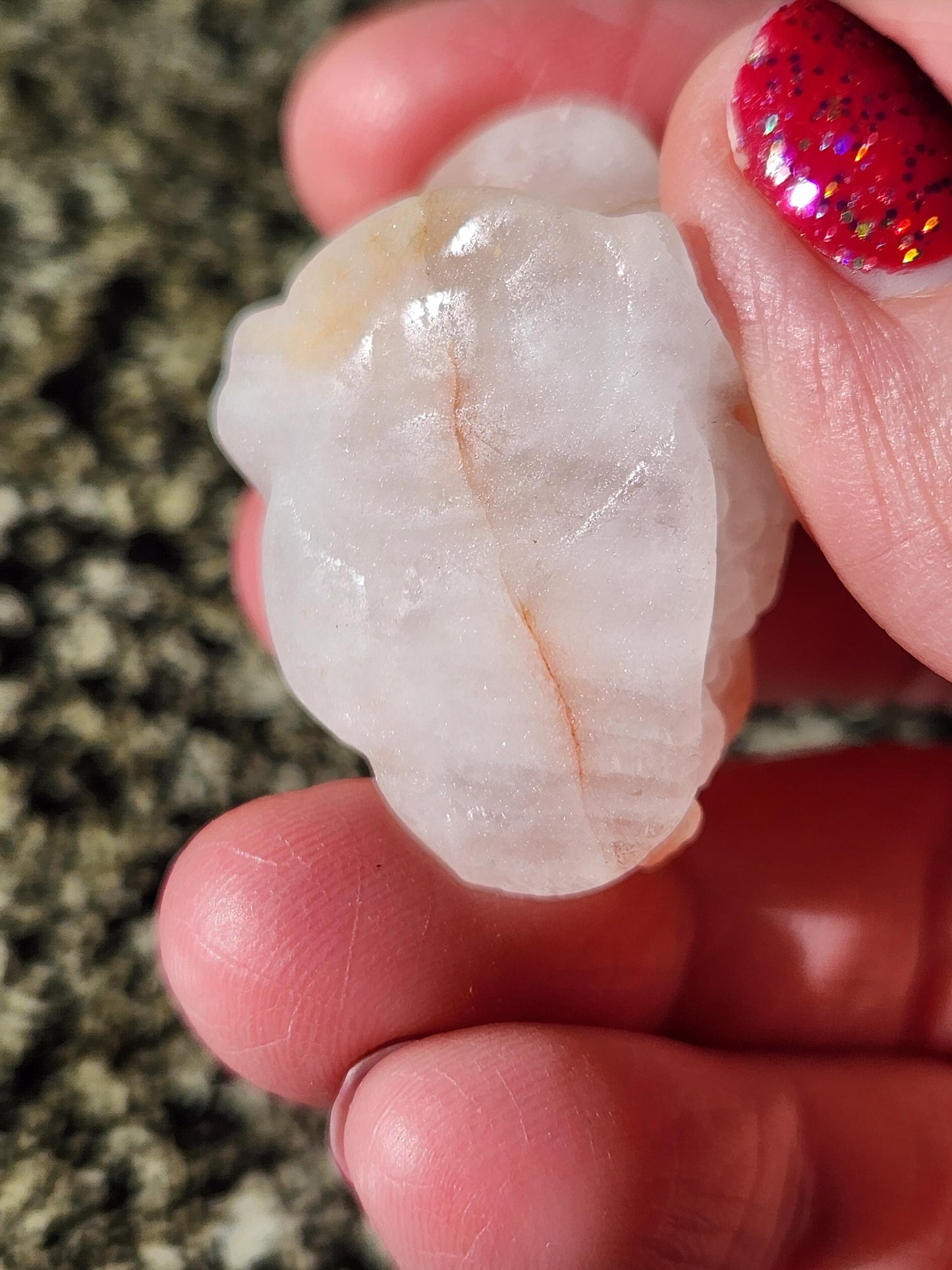 Pocket Sized Fire Quartz Crystal Money Toad All Natural, Extra Small