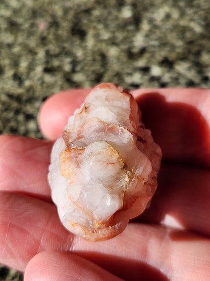 Pocket Sized Fire Quartz Crystal Money Toad All Natural, Extra Small