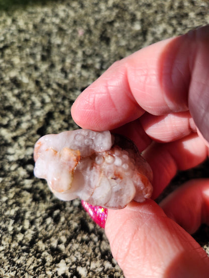 Pocket Sized Fire Quartz Crystal Money Toad All Natural, Extra Small