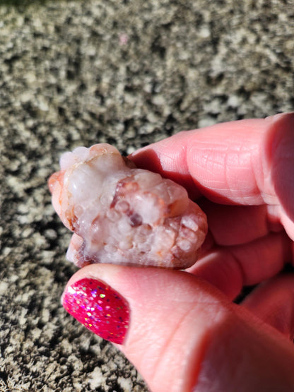 Pocket Sized Fire Quartz Crystal Money Toad All Natural, Extra Small