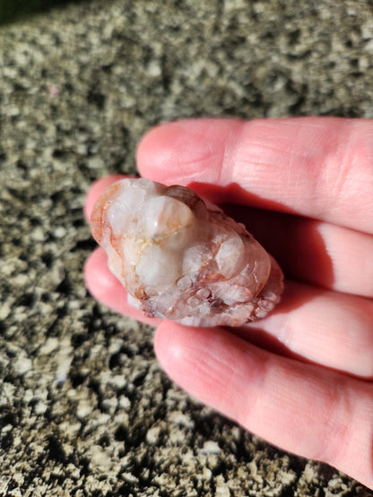 Pocket Sized Fire Quartz Crystal Money Toad All Natural, Extra Small