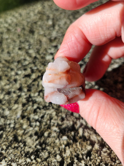 Pocket Sized Fire Quartz Crystal Money Toad All Natural, Extra Small