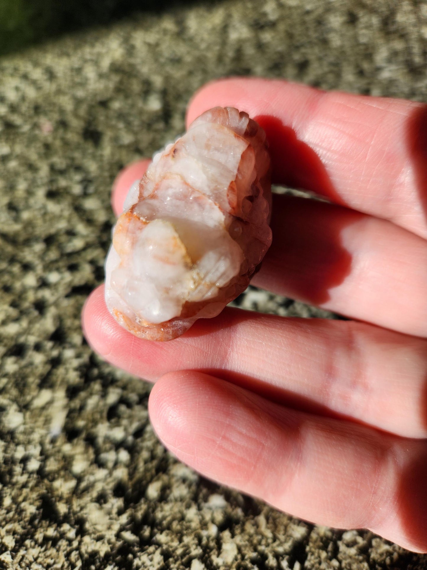 Pocket Sized Fire Quartz Crystal Money Toad All Natural, Extra Small