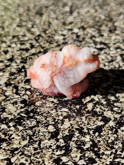 Pocket Sized Fire Quartz Crystal Money Toad All Natural, Extra Small