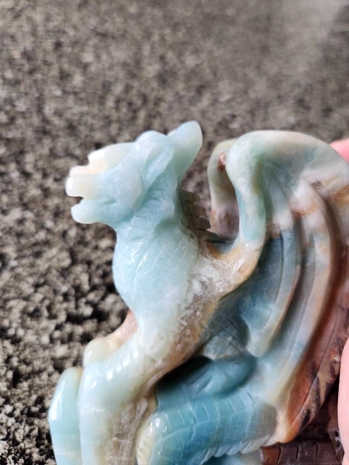 AAA Blue Aragonite Unique Crystal Dragon: Full Body, DnD